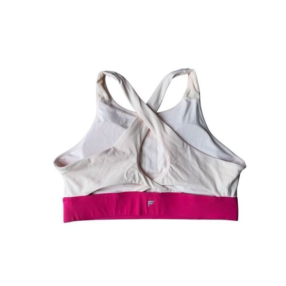 Fabletics No-Bounce Sports Bra In Tapioca/Plush Pink Size M - Picture 4 of 7